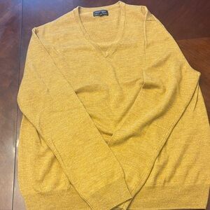 Express Men's Golden V-Neck Sweater